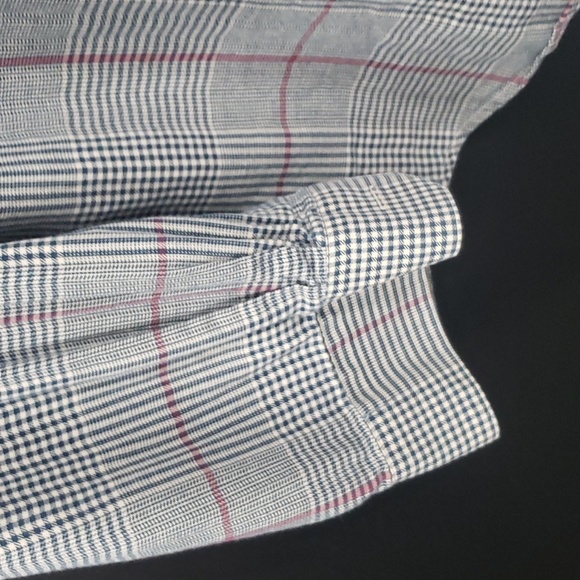 Stone Work Vintage Men's Navy White Red Plaid Button Down Dress Shirt - Picture 11 of 14